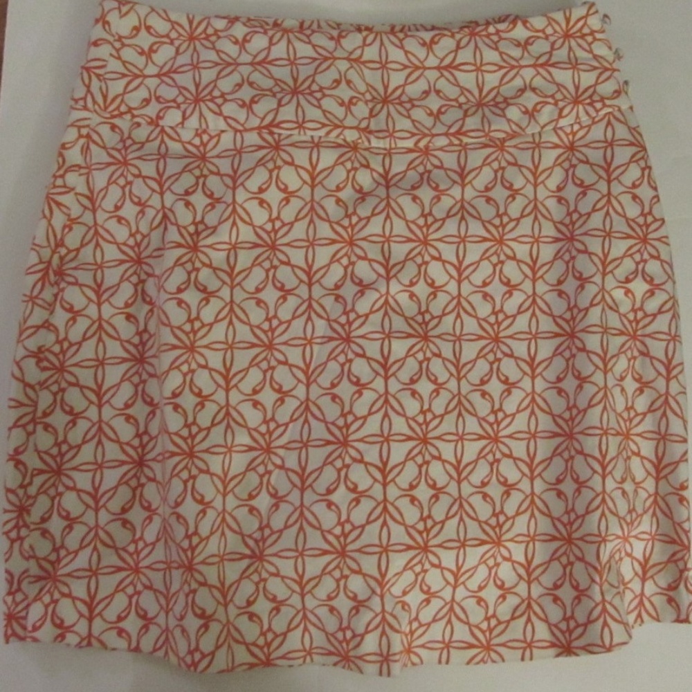 Ashworth Golf Tennis Skort 6 Orange White side zip